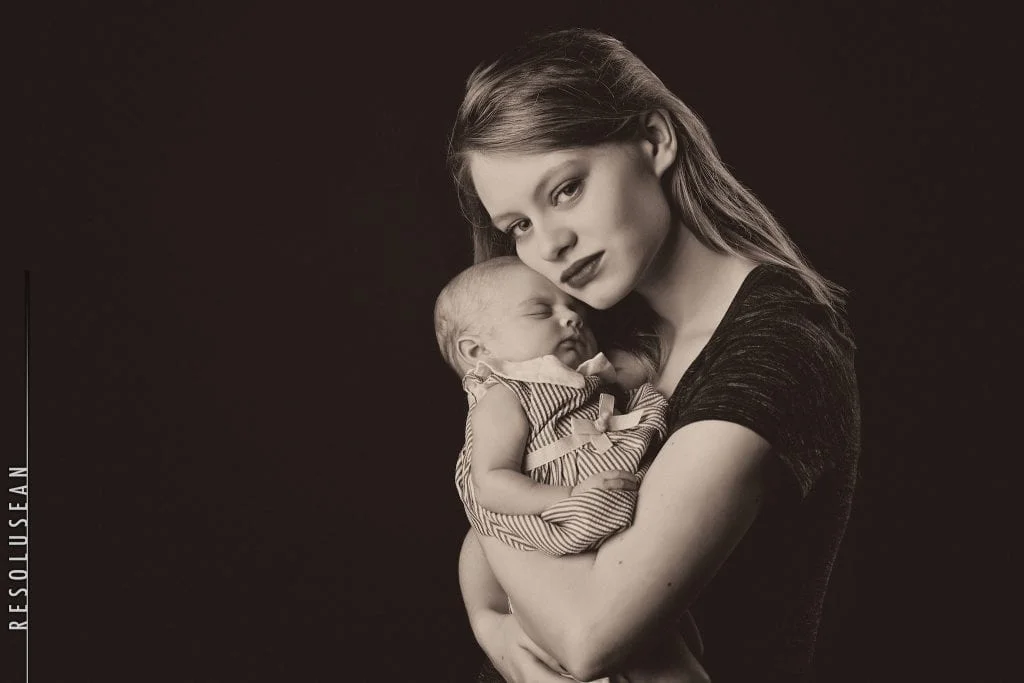 Newborn with mother